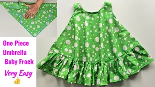 One Piece Umbrella cut Baby frock Cutting and stitching