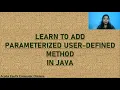 LEARN TO PASS PARAMETERS ARGUMENTS IN USER DEFINED METHOD ICSE IMPORTANT JAVA PROGRAMS