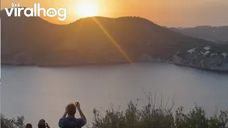 Scenic Footage of Solar Eclipse Filmed at Camp de Mar, Mallorca || ViralHog