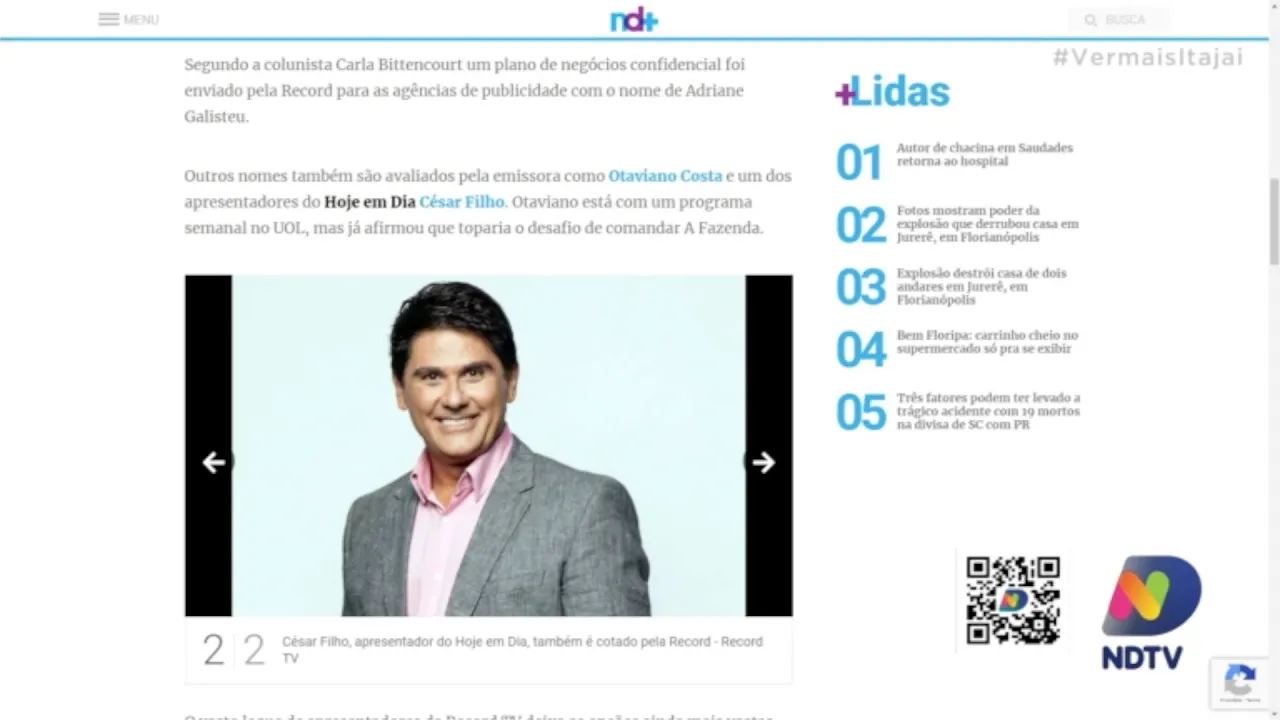 Começa especulação para o apresentador da nova temporada de A Fazenda