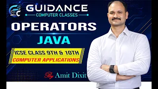 Operators in Java Complete Chapter Unary Binary Ternary Operators ICSE Class 9 10
