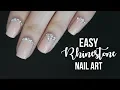Easy Rhinestone Nail Art Formal Nail Art caramellogram