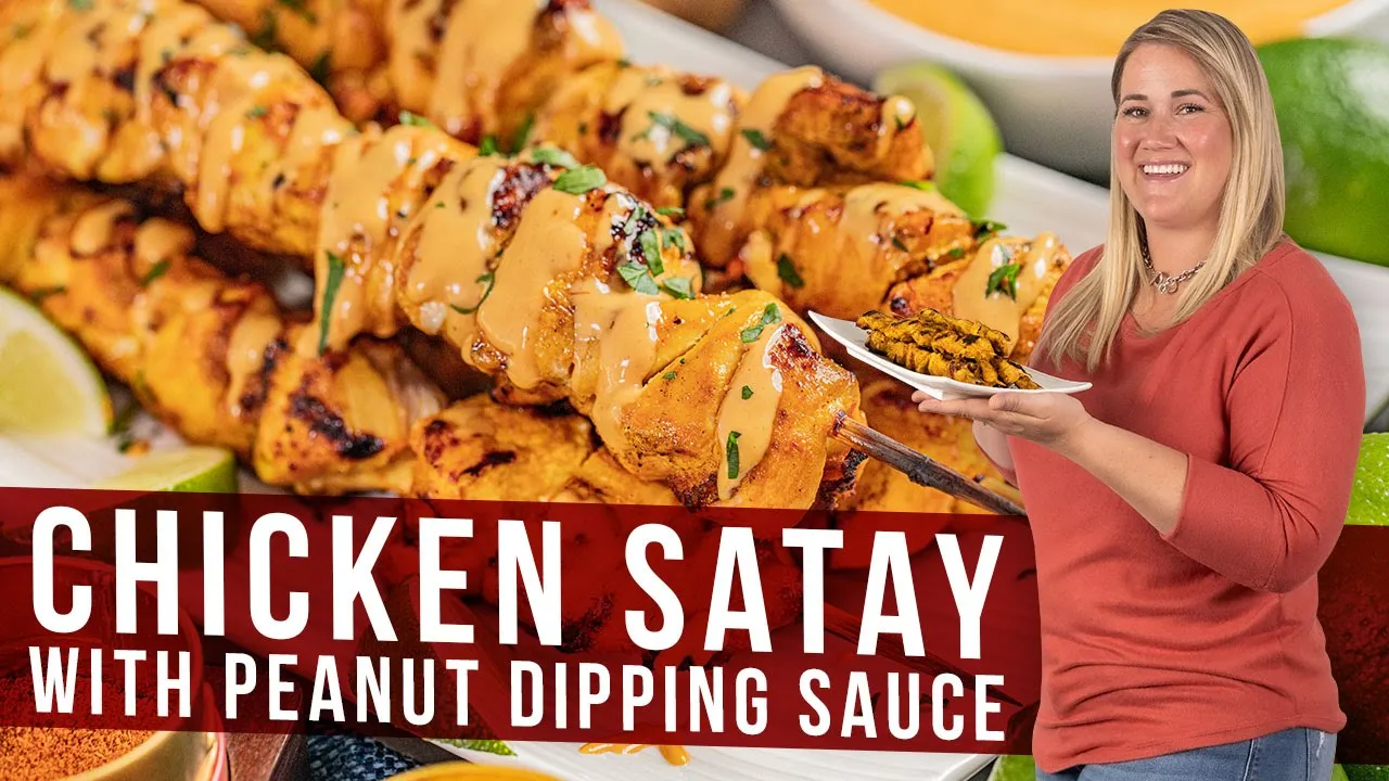 Chicken Satay with Peanut Dipping Sauce