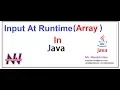 Java Tutorial for beginners how to get value at run time in array java manish nain