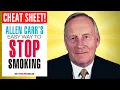 Allen Carr Easy way to stop smoking book - cheat sheet