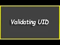 Python Programs Validating UID