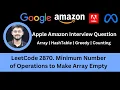 Solving LeetCode 2870 Minimum Number of Operations to Make Array Empty HashTable Greedy Apple
