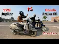 Lagu Honda Activa 6G vs TVS Jupiter Bs6 drag race | which is faster in 110 cc | Honda vs TVS