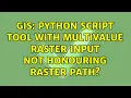 GIS Python script tool with multivalue raster input not honouring raster path