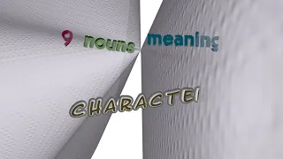 character - 11 nouns synonym of character sentence examples