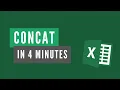 How to use the CONCAT function in Excel - 4 minute tutorial