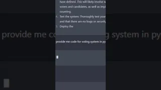 voting system code in python by