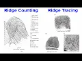 Fingerprint Ridge Counting and Ridge Tracing