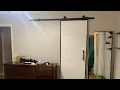 S Z TOPHAND 36 in x 84 in White Lacquer Barn Door with 6 6FT Sliding Door Hardware Kit Review