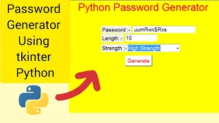 How to create an Password generator using tkinter module in python
