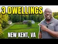 UNIQUE 3 DWELLING NEW KENT VA 5 ACRE COMPOUND 750k