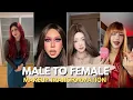 Lagu Beautiful Male to female makeup transformation 💦🥵🥵#m2f #boytogirlmakeup #dragqueen 
