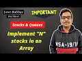 Implement N stacks in an Array Stack Love Babbar DSA Sheet Amazon