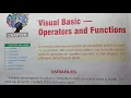 Visual basic operators and functions