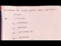 Constructing Analytic Functions from Given Real Parts - Part 8 Complex Analysis