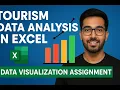 Tourism Data Analysis in Excel Data Visualization Assignment Pivot Table Charts Goal Seek