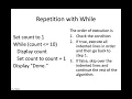 Algorithms and Pseudocode Part 4 - Repetition