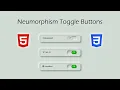 Make Neumorphism Toggle Buttons with HTML and CSS