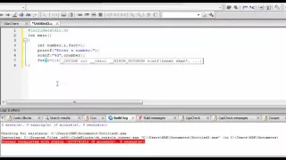 C programming tutorial to find factorial using for loop