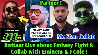 raftaar live talking about emiway fight u0026 collab with eminem u0026 j cole mc stan collab kr na reply