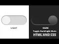 How to make Toggle Button Mode Using HTML and CSS - Day Night Toggle Button html css