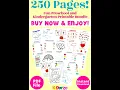 Preschool Printable Bundle 250 Pages of Downloadable Worksheets