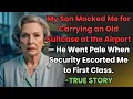 Download Lagu HER TRUE STORY FROM OHIO 👵✈️ Her Son Mocked Her in the Airport Line — Then Security Welcomed Her…