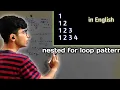 How to solve Nested Loop Pattern in English VERY EASY TRICK trick to solve Java patterns