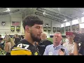 DL Iose Epenesa at Iowa football media day 2026