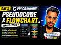 Pseudocode Flowchart Explained C Programming Day 2 Easy for Beginners codelife100x