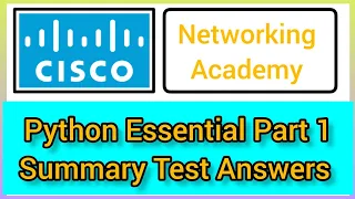 Cisco python Essential part 1 summary test rights