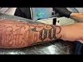 23-Year-Old Tattoo Artist Creates a Masterpiece Full Lettering Time Lapse