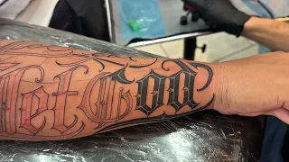 23-Year-Old Tattoo Artist Creates a Masterpiece Full Lettering Time Lapse