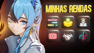 TODAS MINHAS FONTES DE RENDA EM 7 MINUTOS