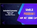Unit 2 Program 1 ASP NET using C