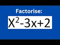 Factorise x 2 - 3x 2