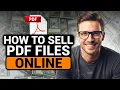 How To Sell PDF Files Online 100 WORKS NO Yapping To The Point FAST EASY