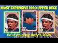 1990 Upper Deck Most Expensive eBay Sales Baseball Cards - March 2024