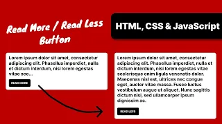 Read More Read Less Button With HTML CSS JavaScript IT Programmer