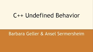 C Undefined Behavior