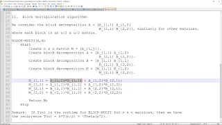 DSA 07-01 Strassen s Matrix Multiplication Algorithm