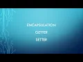 Encapsulation setter dan getter JAVA