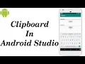 Clipboard in Android Studio Copy Paste in Android Studio