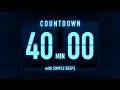 40 Minute Countdown Timer Flip Clock with Simple Beeps