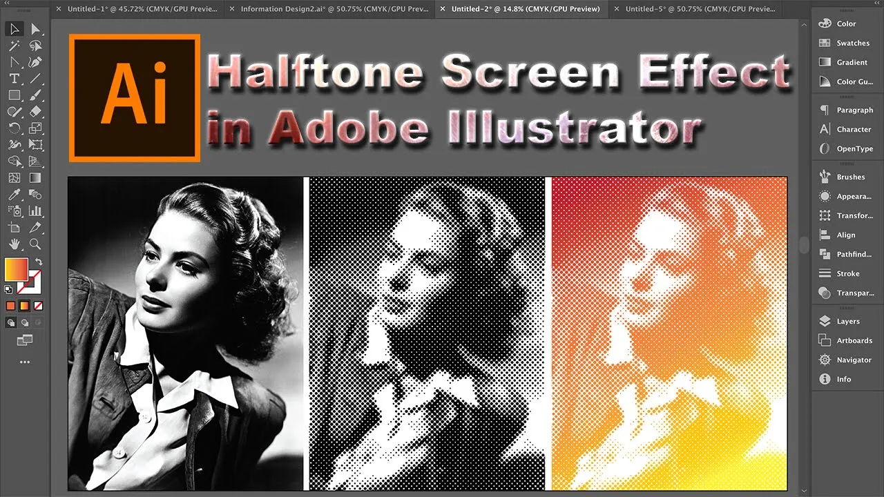 Halftone Screen Effect in Adobe Illustrator